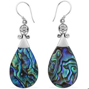 Absolutely beautiful Abalone Shell Earrings set in 925 Sterling Silver